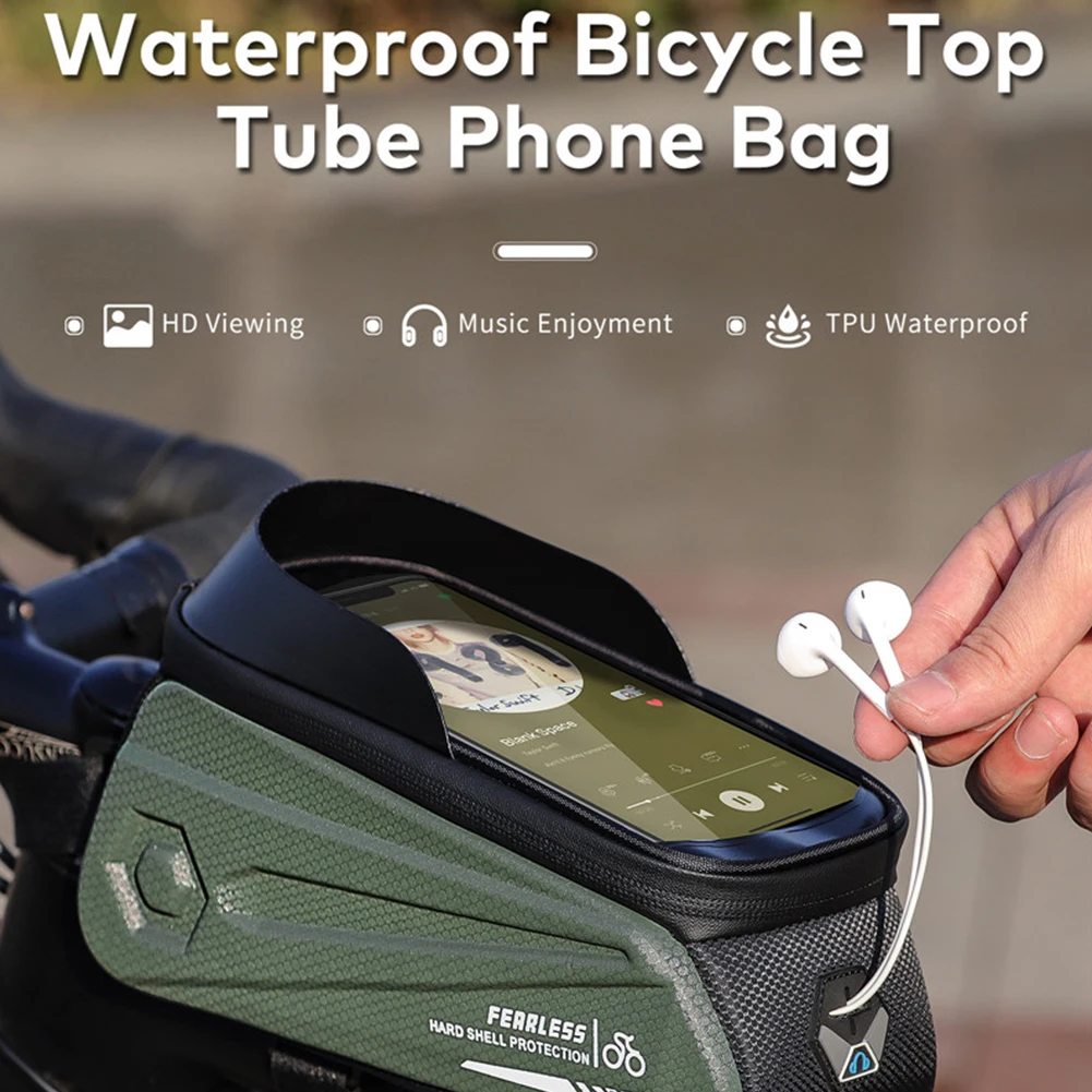 west biking new waterproof bicycle bag 7 0 inch touch screen phone bag mountain road bike front frame bag cycling accessories free global shipping
