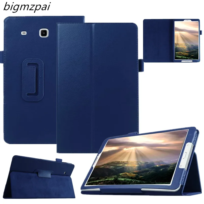 Модная Высококачественная подставка из искусственной кожи для samsung Galaxy Tab E 9,6 T560 T561, чехол для планшета, защитный чехол+ пленка+ ручка