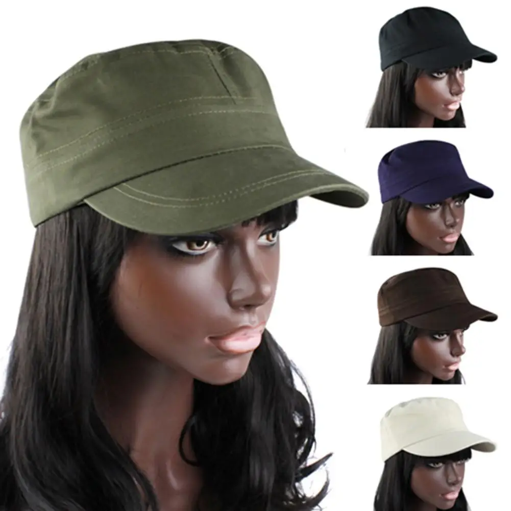 

HOT SALES !!! Women's Men's Vintage Adjustable Military Army Cap Retro Cadet Sun Hat Gift