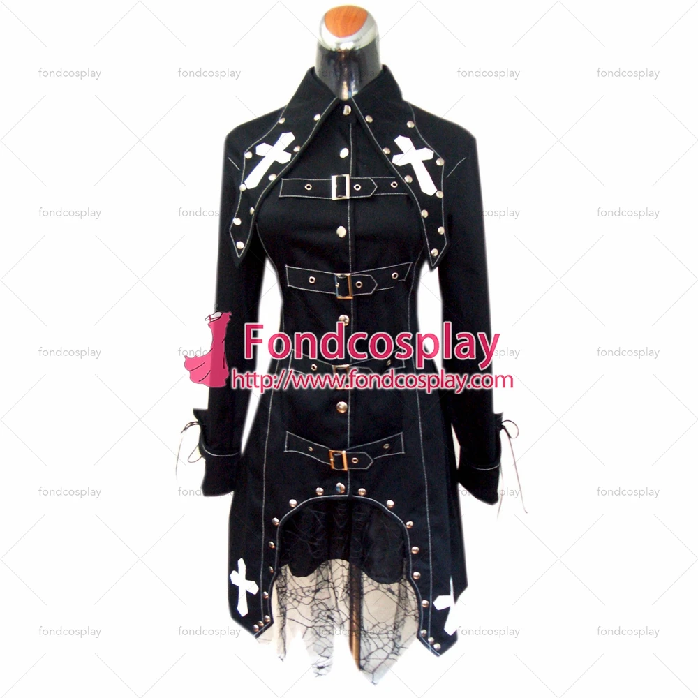 

Черная хлопковая куртка для косплея fondcosplay в стиле хип-хоп, готика, Трипп, Лолита, панк, костюм по индивидуальному заказу [G191]