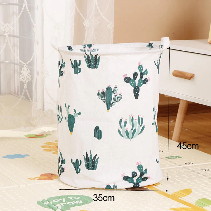 Green cactus ONEUP большая корзина для хранения белья Водонепроницаемая грязная одежда корзина для игрушек корзина для стирки грязная одежда корзины для хранения мелочей коробка - Цвет: Green cactus