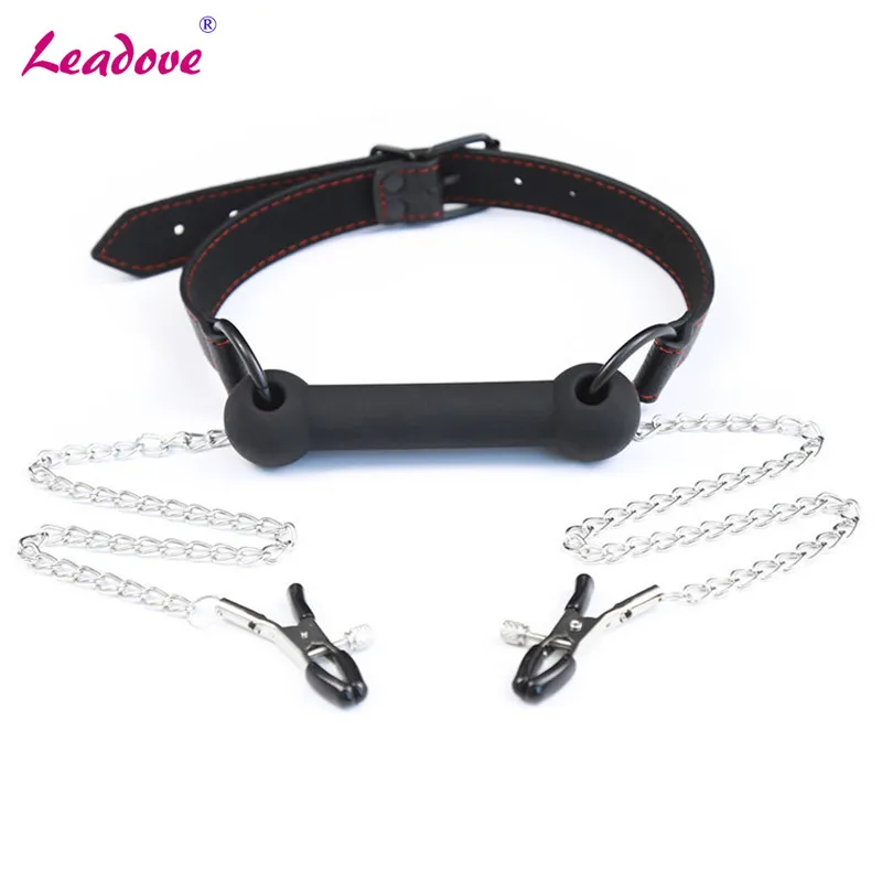 Фонарь с открытым ртом зажимы для сосков цепью набор БДСМ шариков кляп рабство