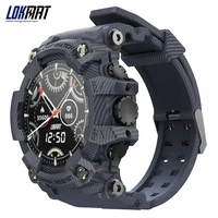 lokmat attack fitness tracker full touch screen smart watch men heart rate monitor blood pressure smartwatch for android ios