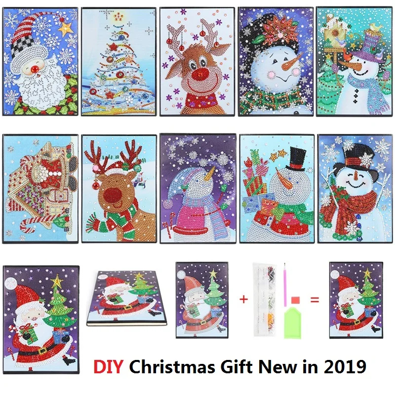 60 страниц Рождественский Алмазный альбом для рисования DIY Мандала алмаз