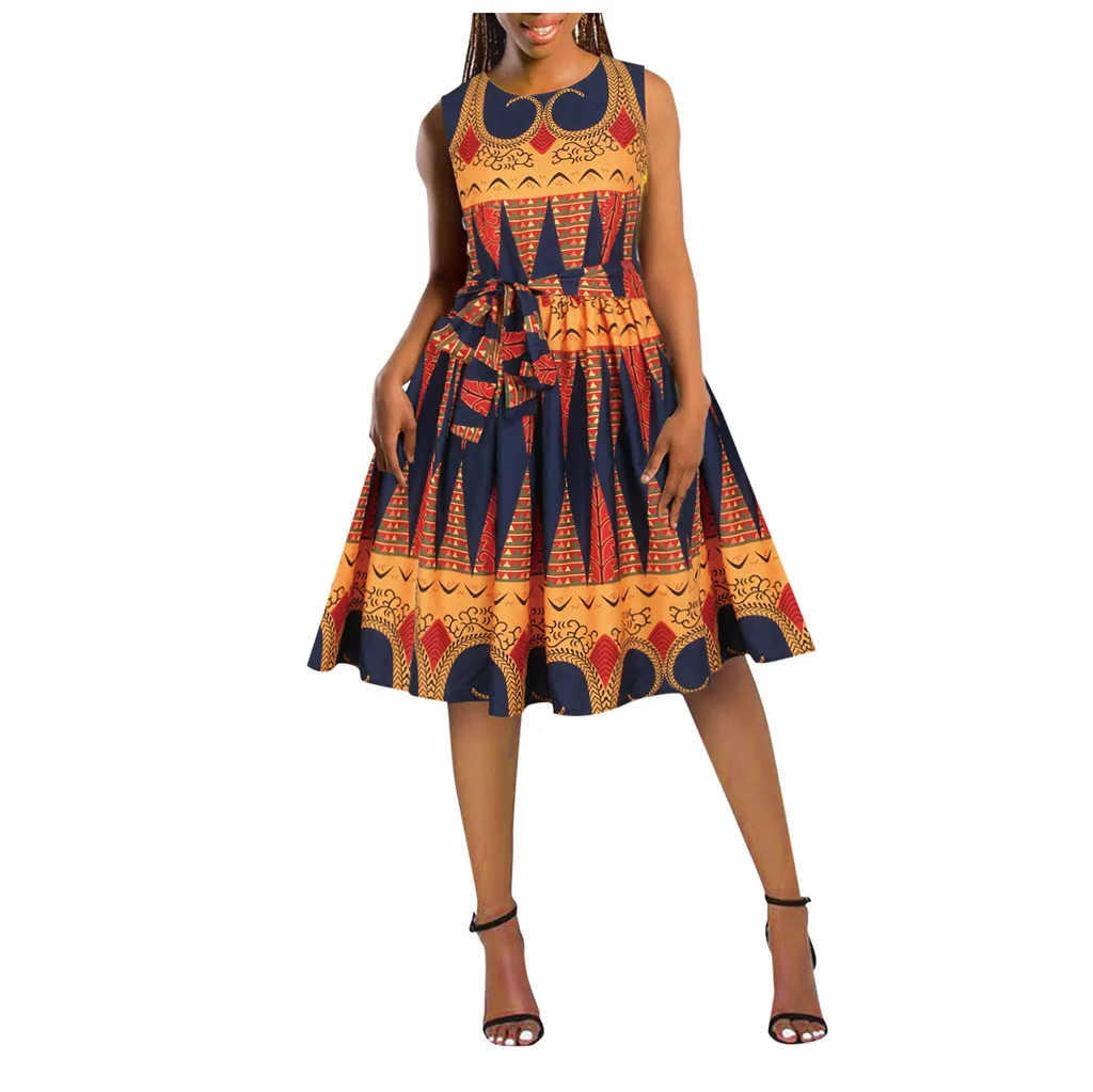 Женское платье в этническом стиле без рукавов 2020 женское Бандажное