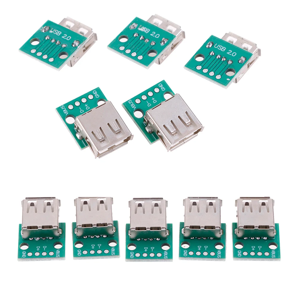 

5 шт./лот тип A Женский USB DIP 2,54 мм PCB разъем USB PCB платы разъемы оптом