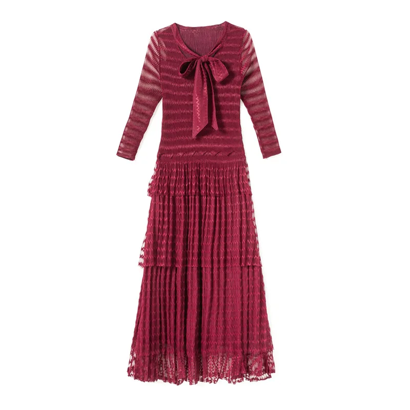 

COIGARSAM Lace Women dress Dresses Blue Wine Red Black 8770