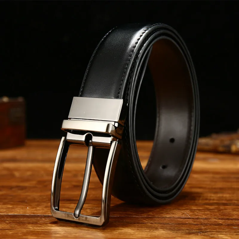 Peikong New Fashion Men's Genuine Leather Belts Designer Belt For Man Pin Buckle With Strap Business Dress Male | Аксессуары для