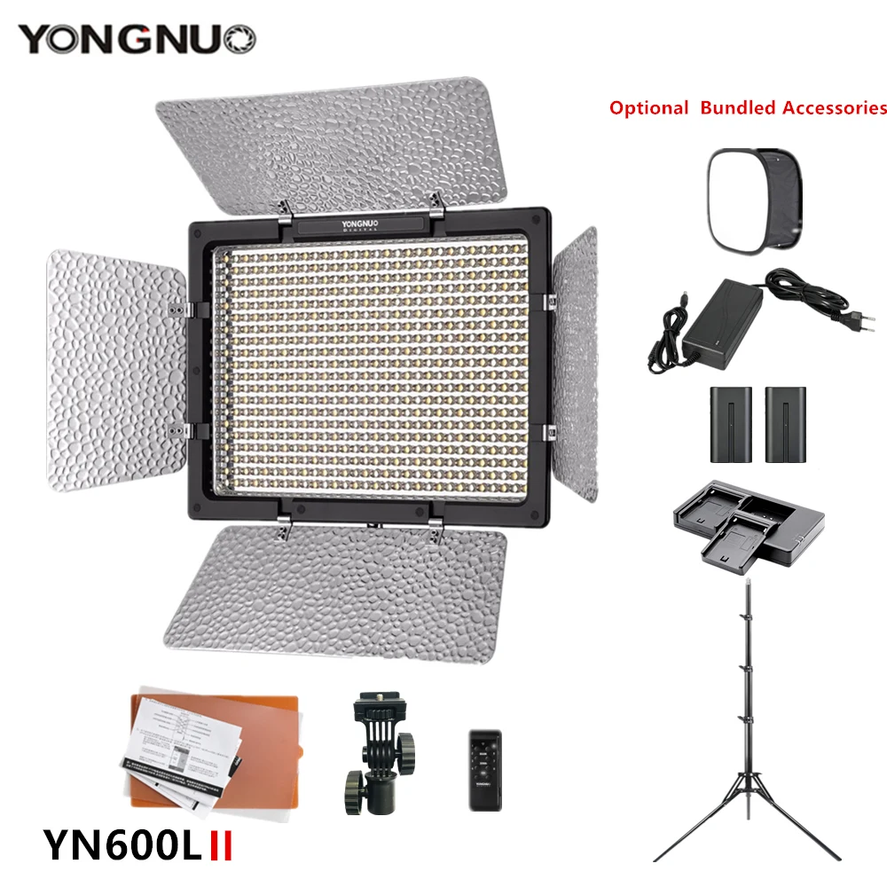 Светодиодная лампа для видеосъемки YONGNUO YN600L II Камера фото фон фотосъемки 3200 5500k