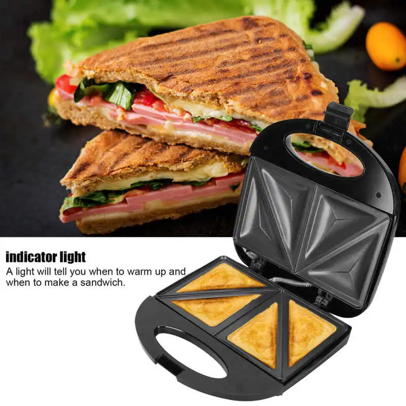 

750W Automatic Breakfast Making Machine Double-Sided Electric Sandwich Maker Omelets, French Toast And Desserts Maker