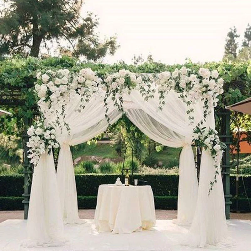 5/8/10 метров из органзы с украшением в виде кристаллов прозрачные DIY Свадебная