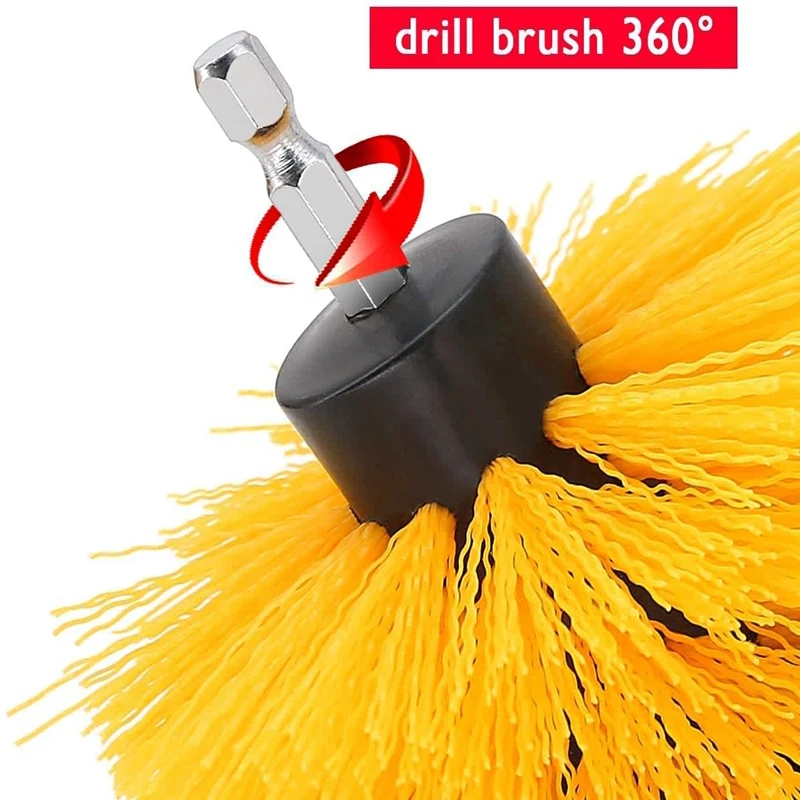 

5 Pieces Drill Brush Attachments Scrubber Brush for Drill Power Cleaning Kit for Carpet Car Detailing Bathroom