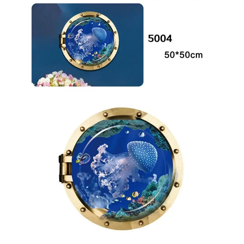 

1PC PVC 3D Wall Stickers City Scenery Pattern Home Living Room Wall Art Papers Washing Machine Decorations Mural Decals Decor