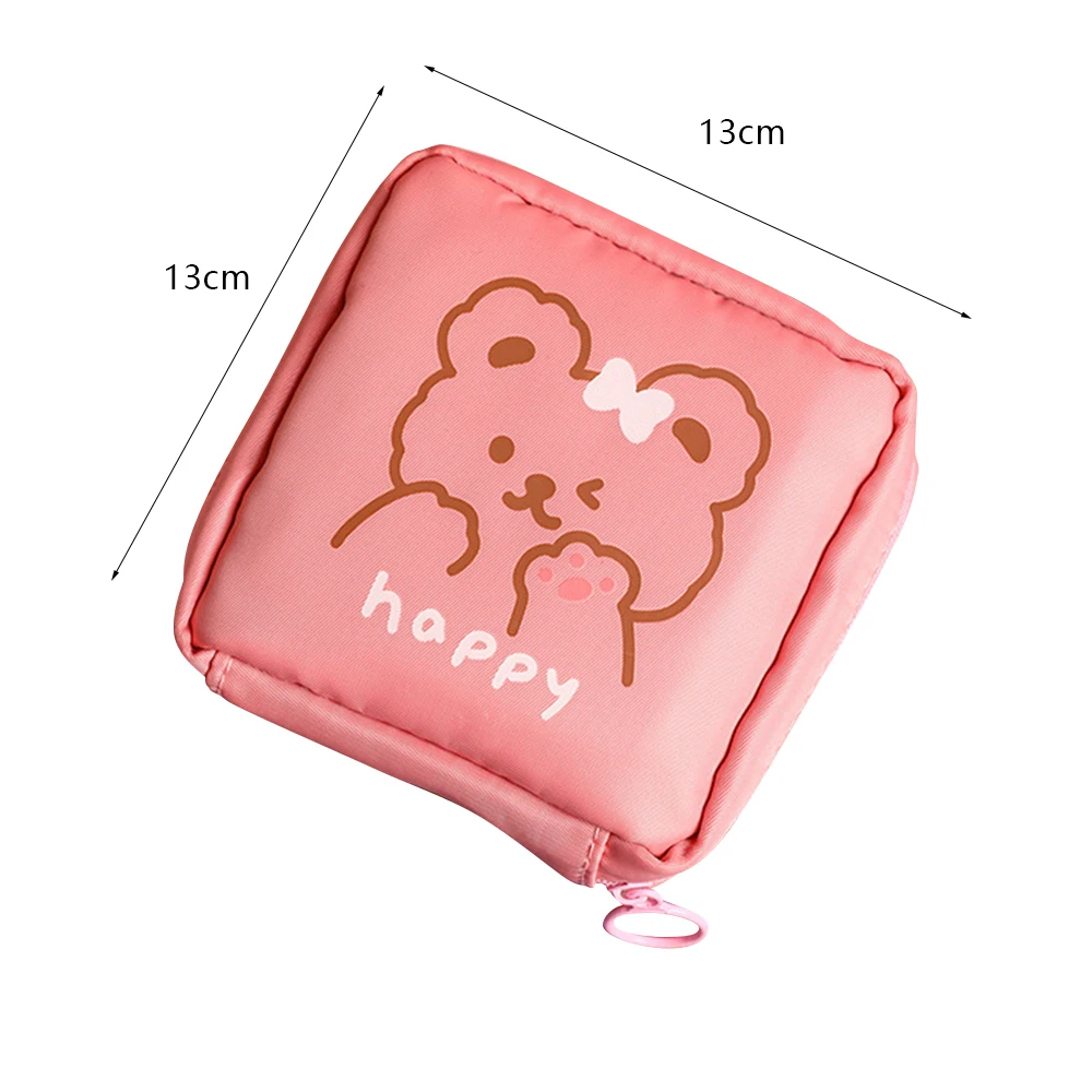 

Portable Tampon Storage Bag Cute Sanitary Pad Cosmetic Pocket Headphone Case Coin Purse Women Mini Travel Organizers