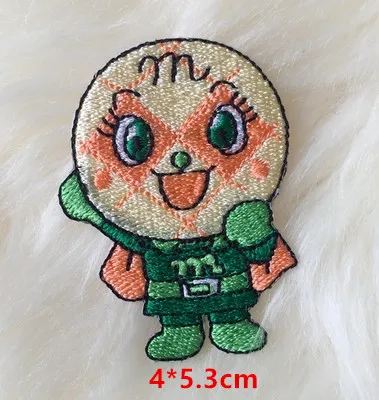 Японские Мультяшные милые вышитые нашивки Anpanman термоклейкая аппликация для