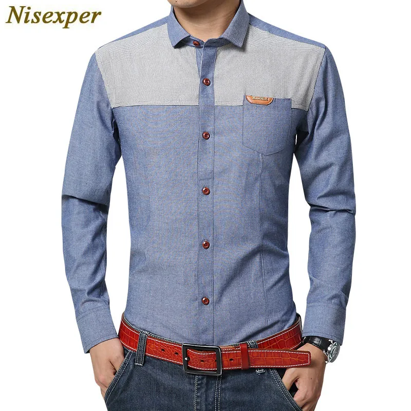 

2020 New Men Fashion Long Sleeved Shirt Slim Fit Male Social Business Dress Shirt Brand Clothing Comfortable Plus Size 5XL