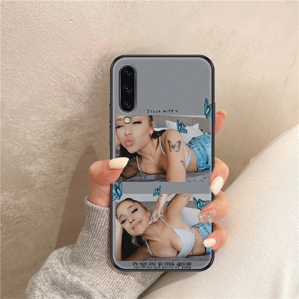

Ariana AG Grandes Phone case For Samsung Galaxy A 3 5 7 8 10 20 21 30 40 50 51 70 71 E S 2016 2018 4G black 3D back art