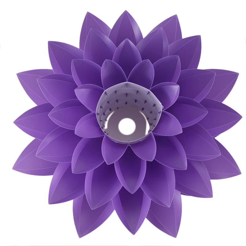Самоподвес DIY абажур из полипропилена в форме лотоса - люстра на потолок для украшения гостиной во время Рождества освещение DIA:53CM (фиолетовый)
