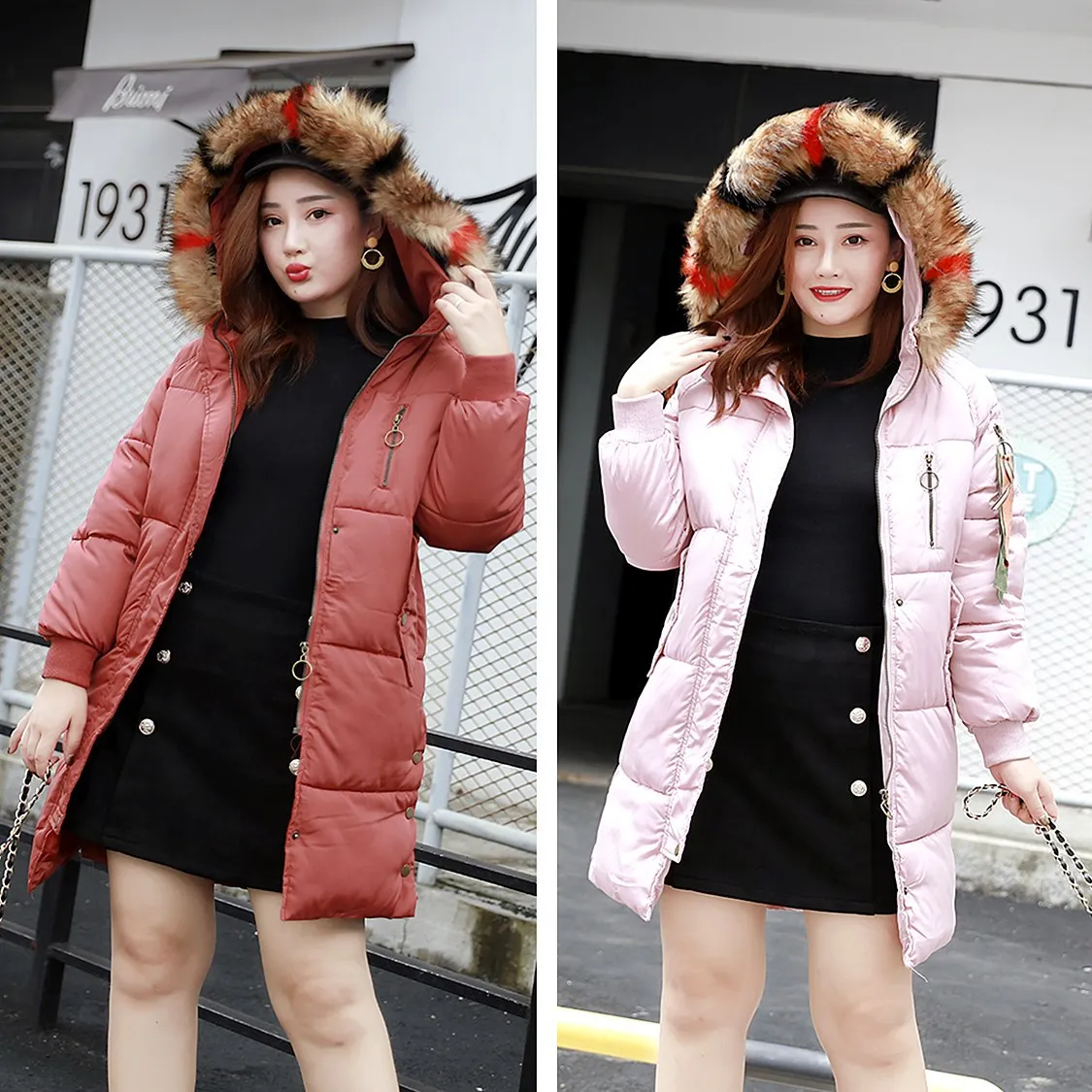 Парки с большим меховым воротником размера плюс 2019 зимняя куртка женские пальто