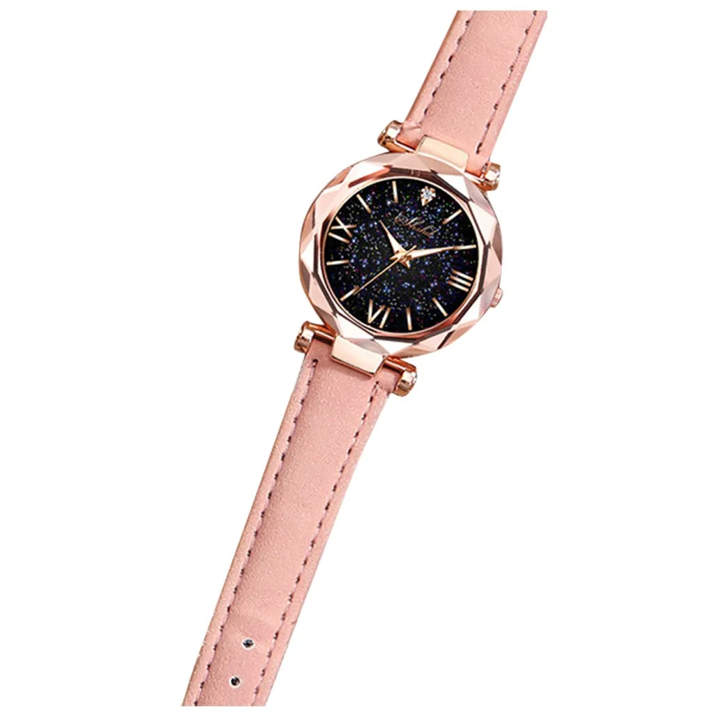 

Ladies Bracelet Watch Casual Quartz Clock Unisex Stars Little Point Frosted Belt Watch Dotted With Roman Scale Watch Relogio