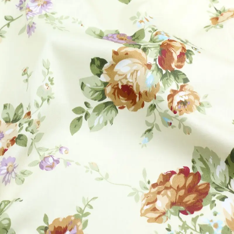 Новая Цветочная детская ткань из 100% хлопка хлопковая Лоскутная Ткань для шитья