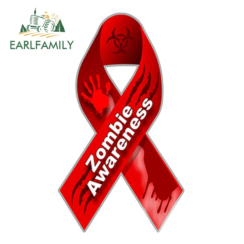 EARLFAMILY 13 см x 7 4 зомби осведомленности красная лента Кровавая рука виниловые