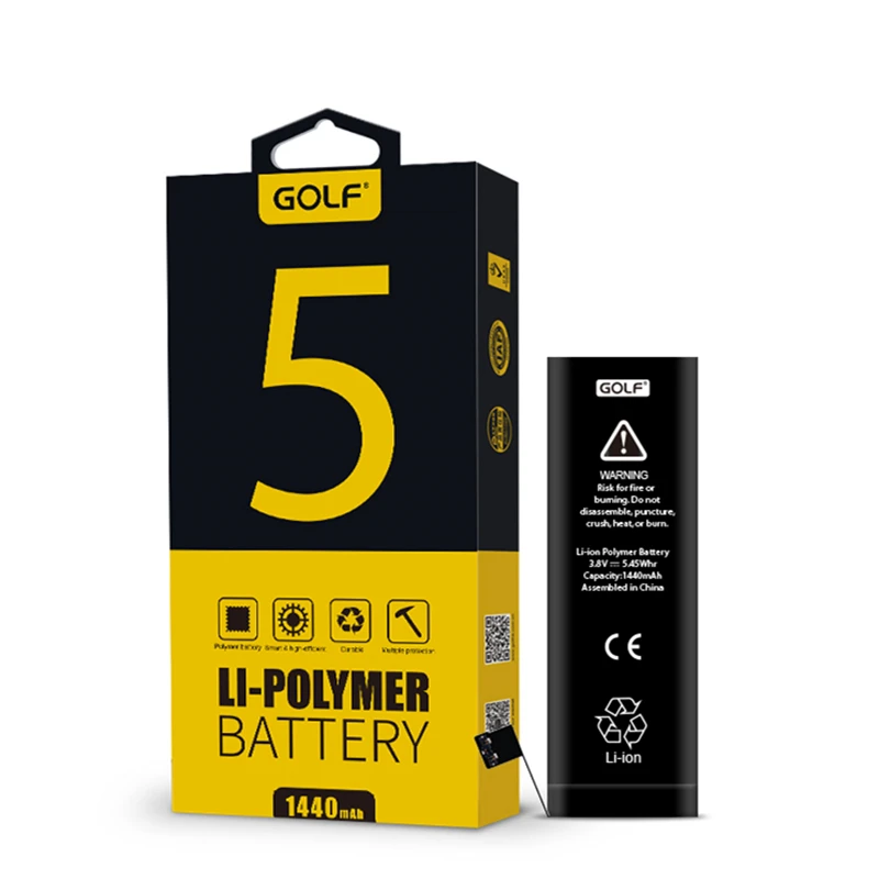 Оригинальный аккумулятор Golf 1440 мАч для iPhone 5 Новые Встроенные литий ионные