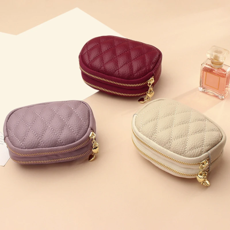 

Coin Purse PU Leather Women Men Zipper Wallet Female Card Holder Clutch Money Bag With Key Chain 2021