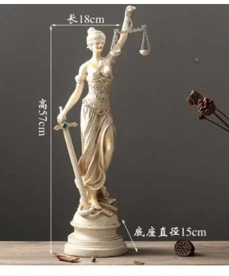 

GREEK GODDESS OF JUSTICE AND JUSTICE DESK FURNISHED BY A LAWYER FIGURE SCULPTURE STATUE WOMEN'S HIGH-GRADE DECORATION PRODUCTS