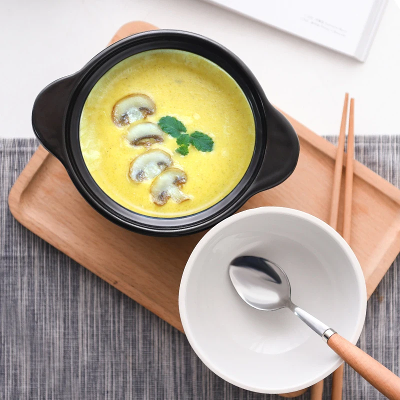 600 мл мини тушить кастрюля для супа из нержавеющей стали керамические горшка