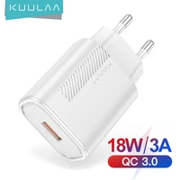kuulaa usb charger quick charge 3 0 18w fast charger for xiaomi mi 10 9 8 samsung quick charger adapter qc 3 0 for iphone 11 pro