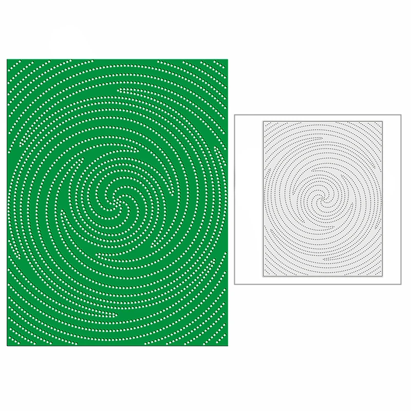 

New 2021 Circle Swirl Spotty Panel DIY Craft Metal Cutting Dies for Scrapbooking and Card Making Background Embossing No Stamps