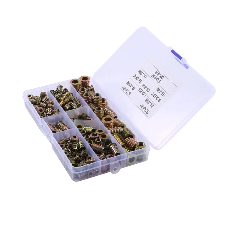 Акция! Резьбовые вставки гайки набор инструментов для деревянных вставок M4/M5/M6/M8