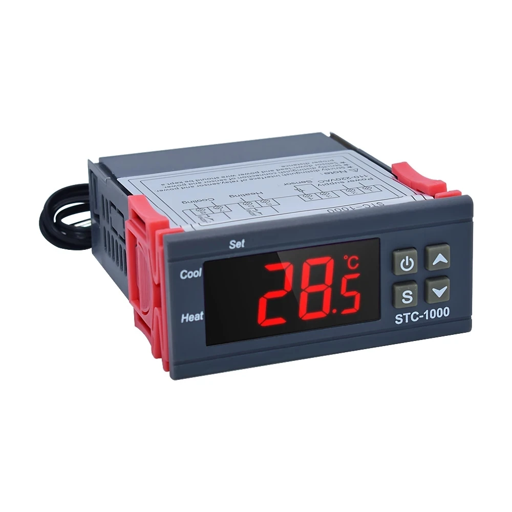 Digital Temperature Controller Thermostat Thermoregulator incubator Relay LED 10A Heating Cooling STC-1000 STC-3000 12V 24V 220V |