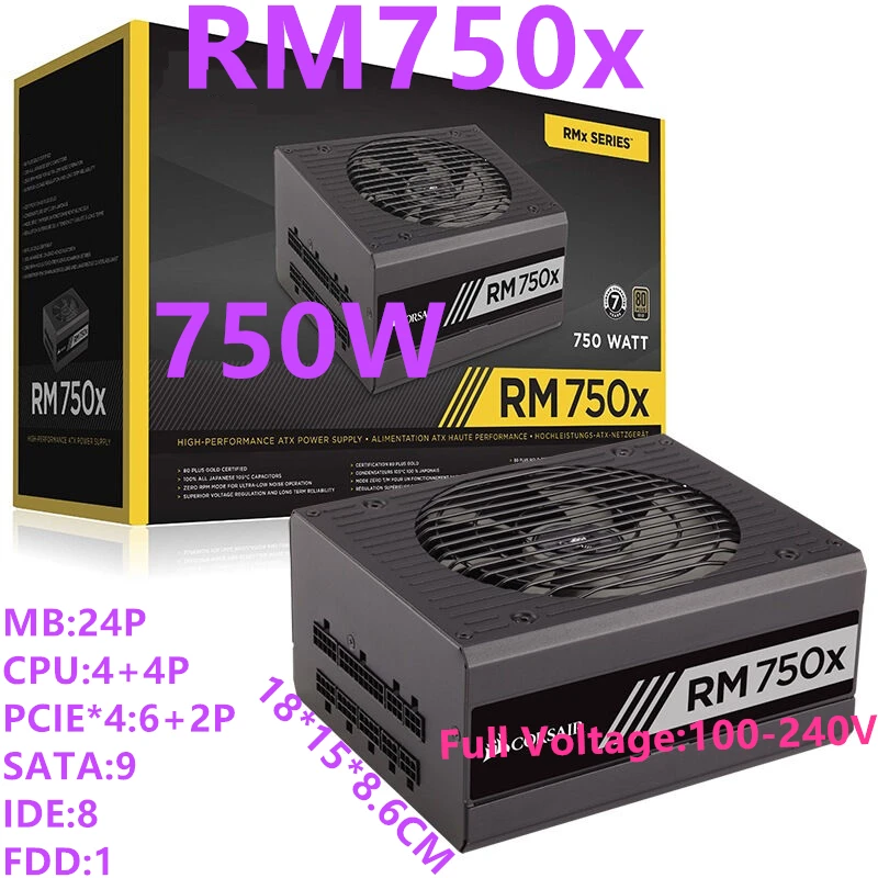 Новый оригинальный блок питания для Corsair Brand ATX полный модуль 80plus ЗОЛОТОЙ