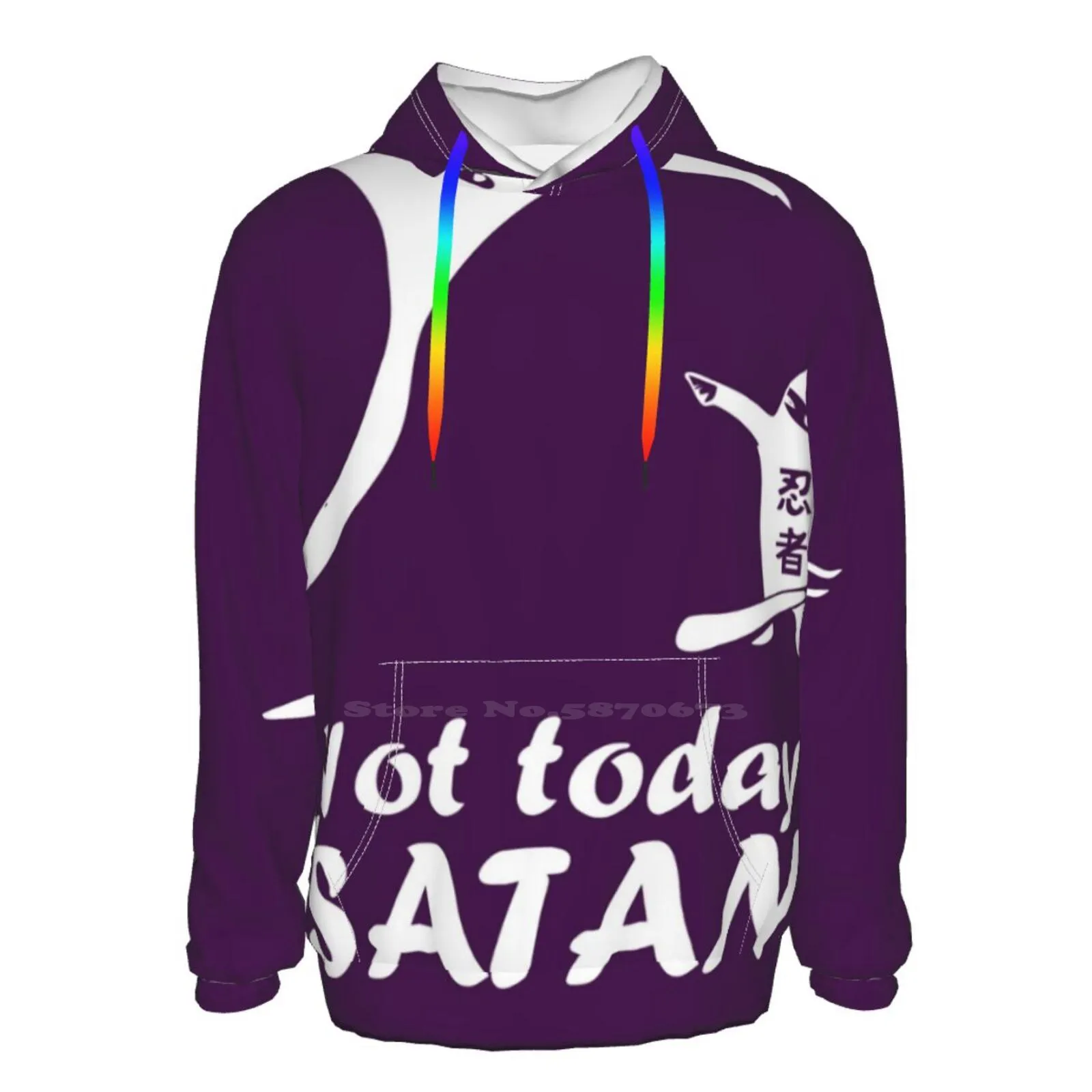 Футболка Not Today сатана Мужская толстовка с капюшоном забавный свитшот 3D принтом в