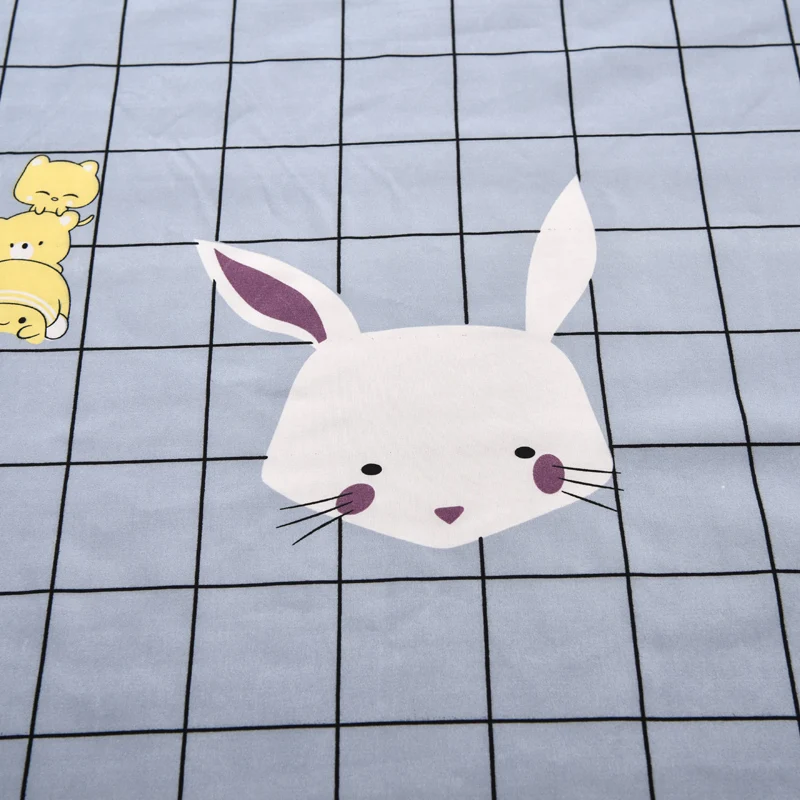 Liv Esthete милый мультяшный кролик сетка плоская простыня с принтом постельное белье
