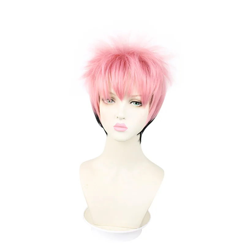 

JUJUTSU KAISEN Itadori Yuji Animation character cos wig pink black gradient anti warping easy modeling wig
