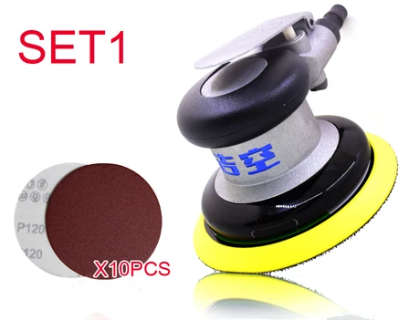 Pneumatic Air Palm Random Orbital Sander Polisher 5 Inch Circle Round Pad OSN-50HE VE 125mm Polishing Finishing DIY | Инструменты