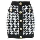 Высококачественная Новинка 2021 дизайнерская юбка женская твидовая мини-юбка с пуговицами со львом
