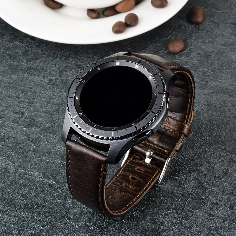 Кожаный ремешок Crazy horse для Samsung gear s3 наручные Смарт часы браслет iWatch|leather watchband|watch