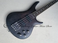 custom 4 string electric bass guitar ultra thin bassash wood body%ef%bc%8cmaple necksingle bridge%ef%bc%8cactive battery