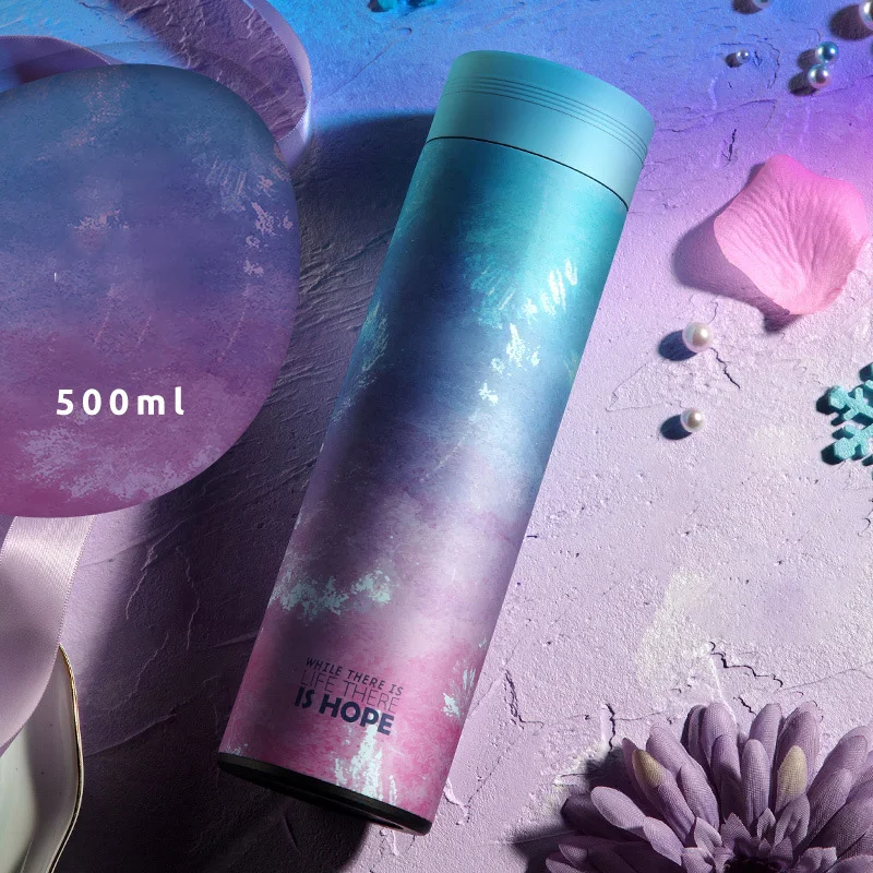 500 мл цветная вакуумная колба 304 термос из нержавеющей стали Изолированная