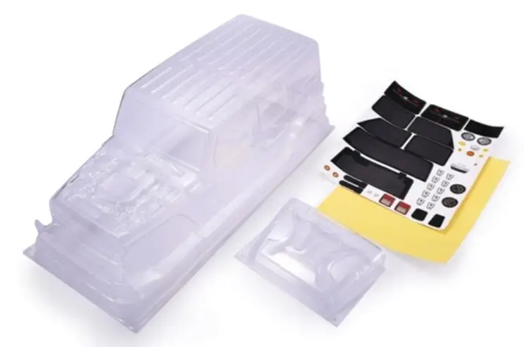 clear with decals Jeep Wrangler Unlimited Rubicon Clear Body 12.8"(324mm) Wheelbase For aRAXXAS TRX-4 Proline FJ40 AXIAL SCX10 AX90047 AX90046 - Цвет: clear with decals