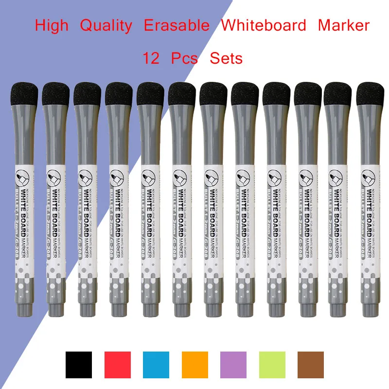 Magnetic Erasable Whiteboard Marker Graffiti Drawing Chalk Office School Children's Colored Pen Stampin Writing Learning Tools