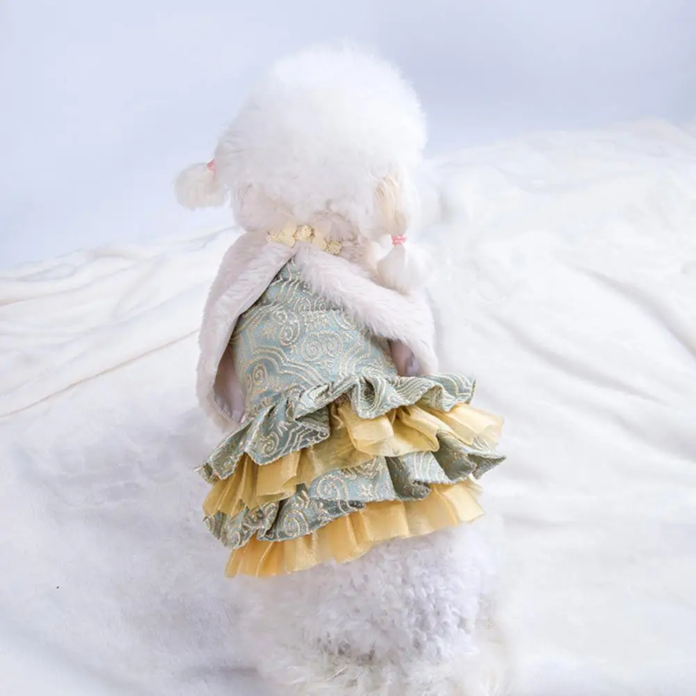 

Keep Warmth Skin-friendly Cute Pet Dogs Cats Princess Dress for Autumn