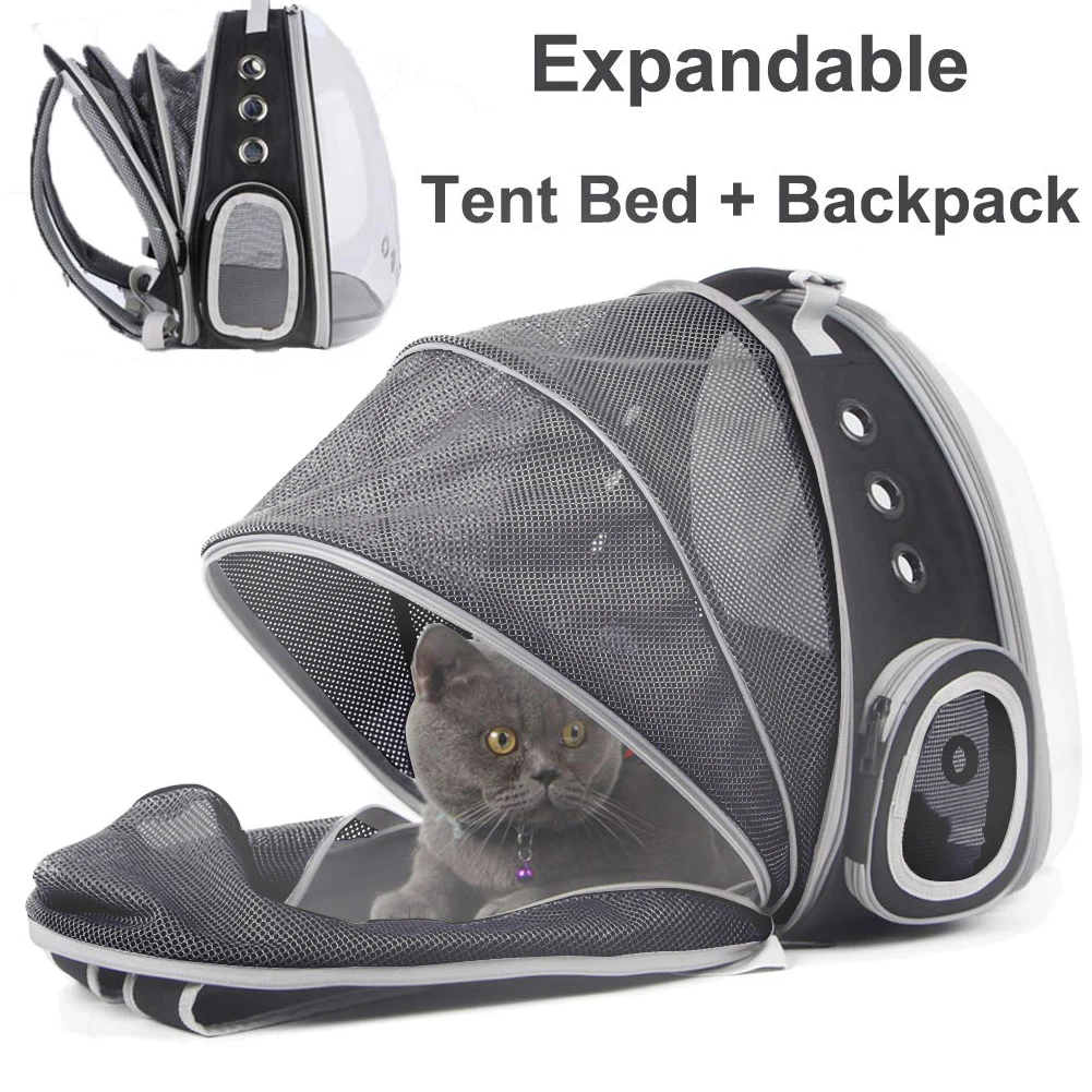 Сумка переноска для кошек Воздухопроницаемый прозрачный рюкзак с пузырьками