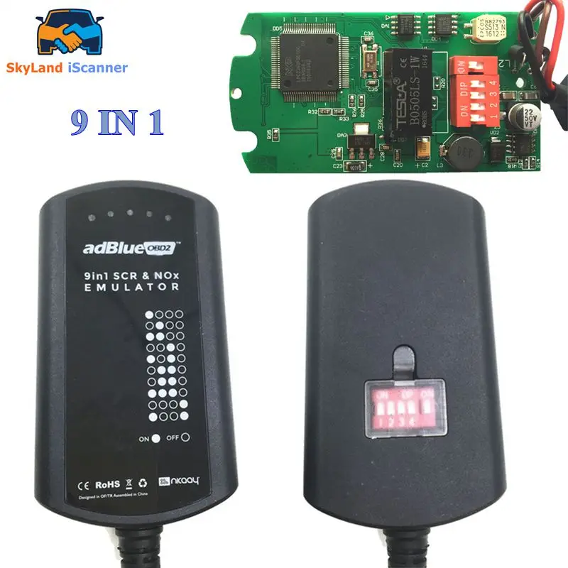 Adblue 9 в 1 OBD2 инструмент Эмулятор поддерживает брендов грузовиков не требует