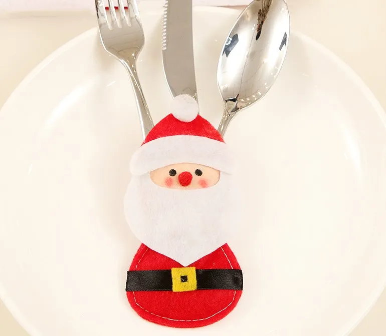 smile santa Рождественский набор ножей, вилок, столовых приборов, юбка, штаны, носки, Navidad Natal, рождественские украшения для дома, Рождество, год - Цвет: smile santa