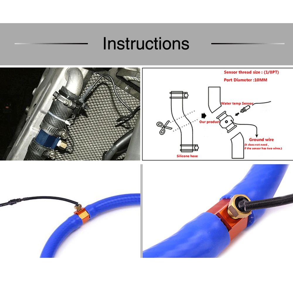 Alconstar 1 шт. Универсальный адаптер датчика температуры воды для мотоцикла 18 мм 22